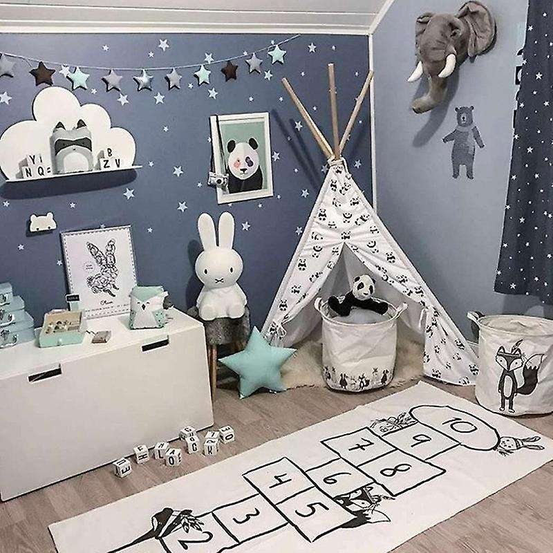 Baby Hopscotch Game Mat Kids Activity Play Gym Mats Cartoon Printing