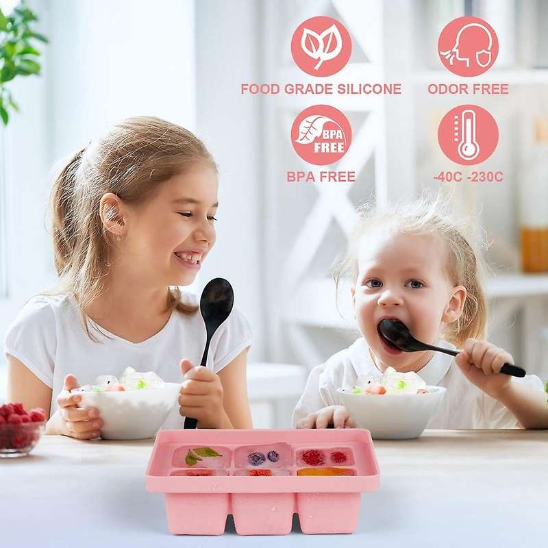Ice Cube Tray with Lid,3 Packs 18 Cubes,silicone Large Ice Cube Molds