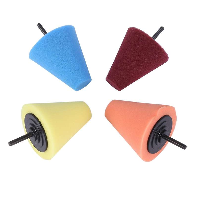 10pcs Cone Sponge Pads Set with Ball Hub Car Beauty Waxing Tool Kit