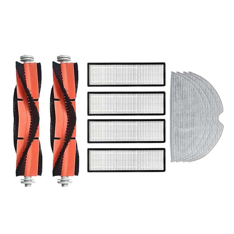10pcs Hepa Filter Main Roller Brush Mop Cloths for Xiaomi Mijia 2c