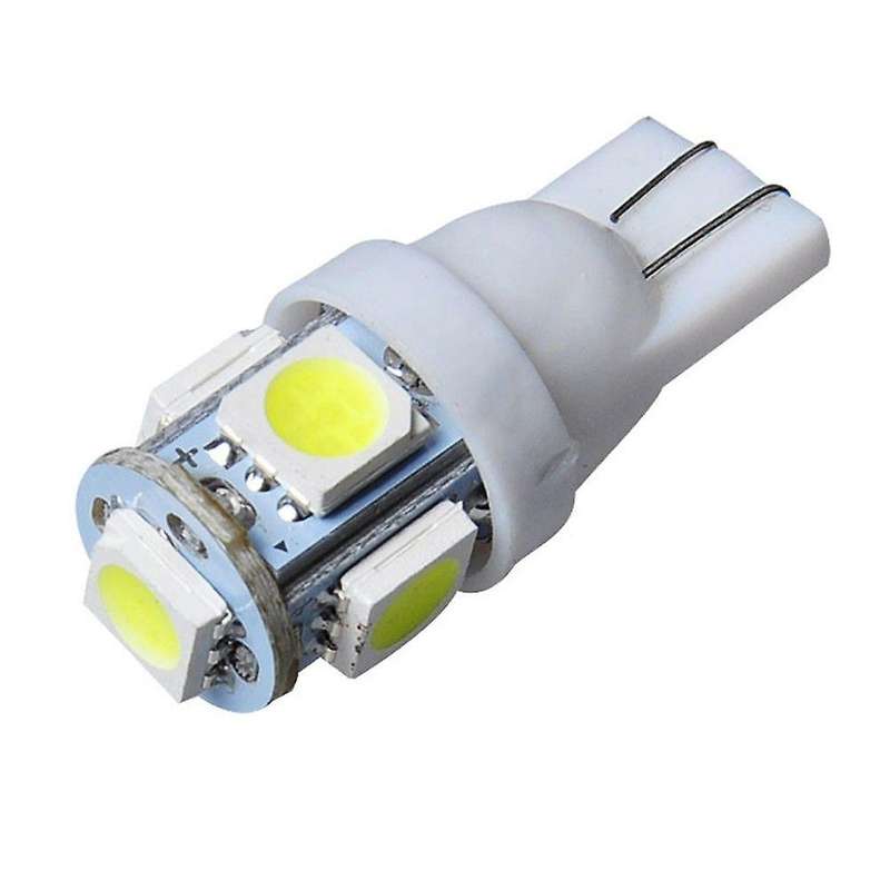 100pcs T10 White 168 194 501 W5w 5 Smd Led Car Side Wedge Light Lamp Bulb Dc 12v