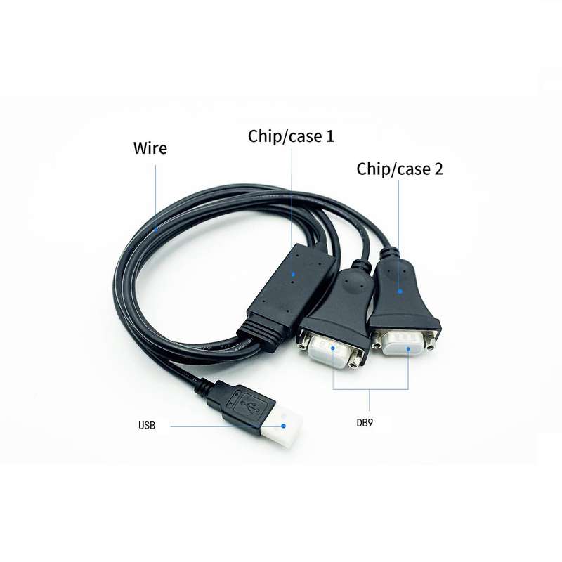 One-to-two-port Serialline Db9 Male Com 9-pin Rs232 Serial Line,male