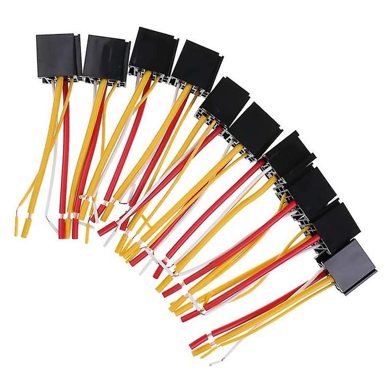 10pcs Car Automotive Truck 4 Pin 12v 80 Amp Spdt Relay Harness Socket
