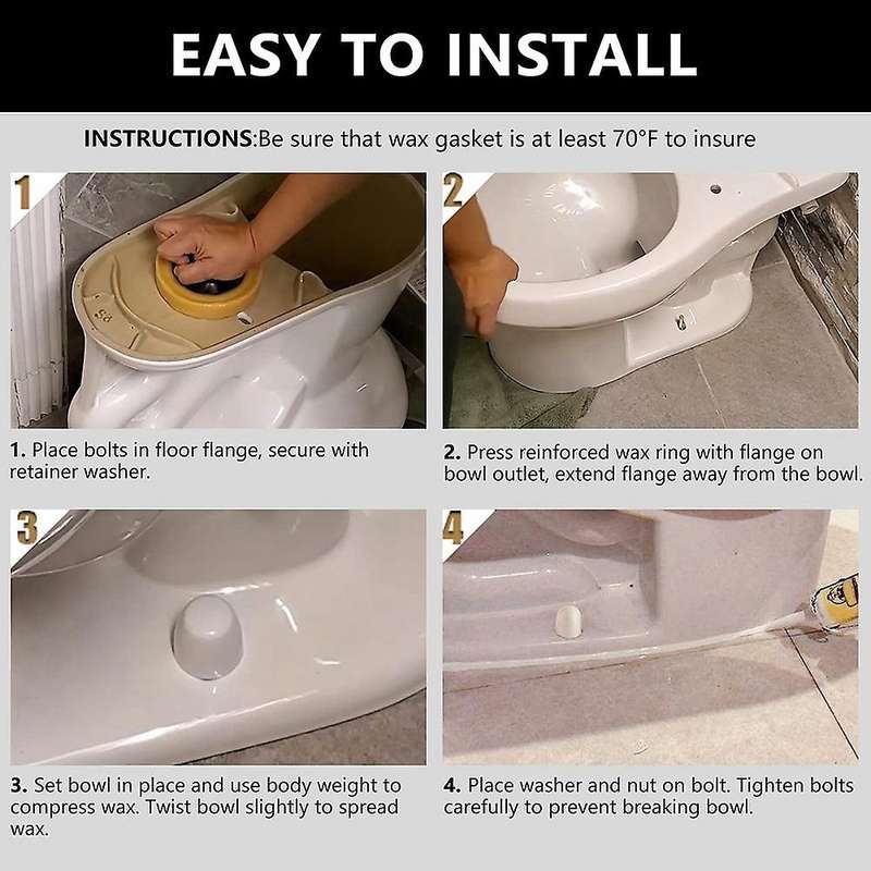 Wax Ring Toilet Kit, for Reinstallation Of The Toilet (2pcs)