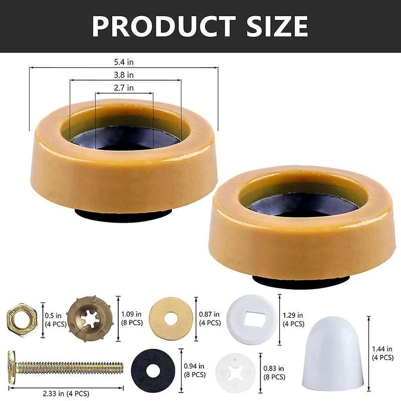 Wax Ring Toilet Kit, for Reinstallation Of The Toilet (2pcs)