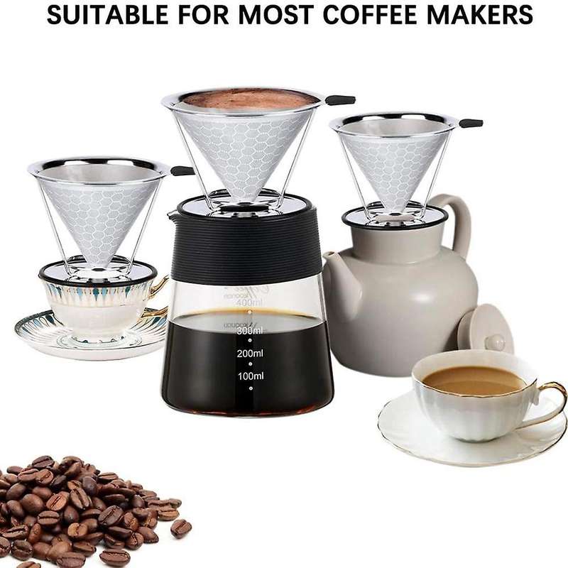 Coffee Dripper,coffee Filter Paper Set, Drip Cone Coffee Filter