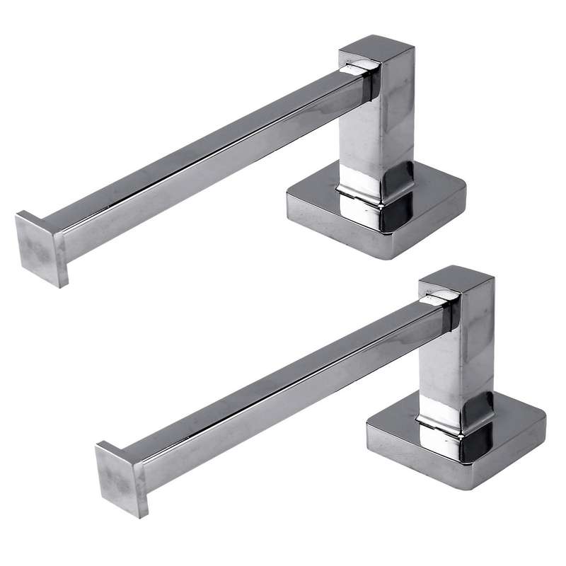 Chrome Square Bathroom Toilet Roll Holder. Wall Mounted Toilet Roll