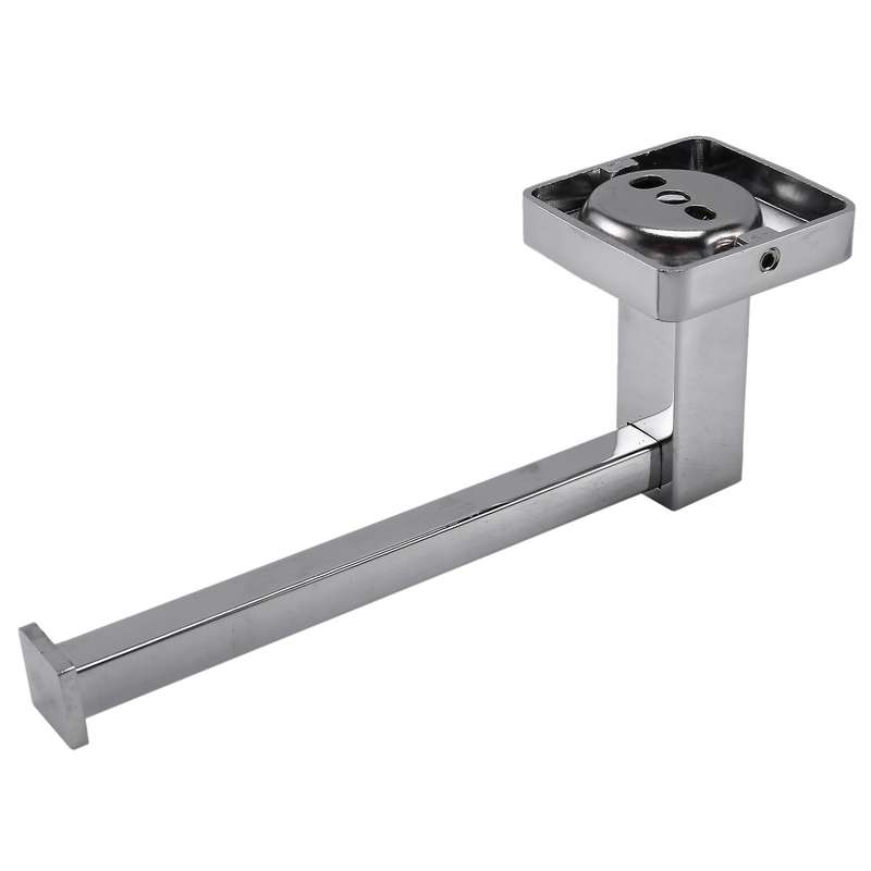 Chrome Square Bathroom Toilet Roll Holder. Wall Mounted Toilet Roll