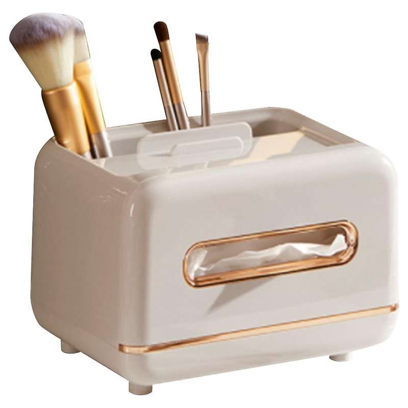 Tissue Boxes with Remote Control Holder Countertop Organizer C