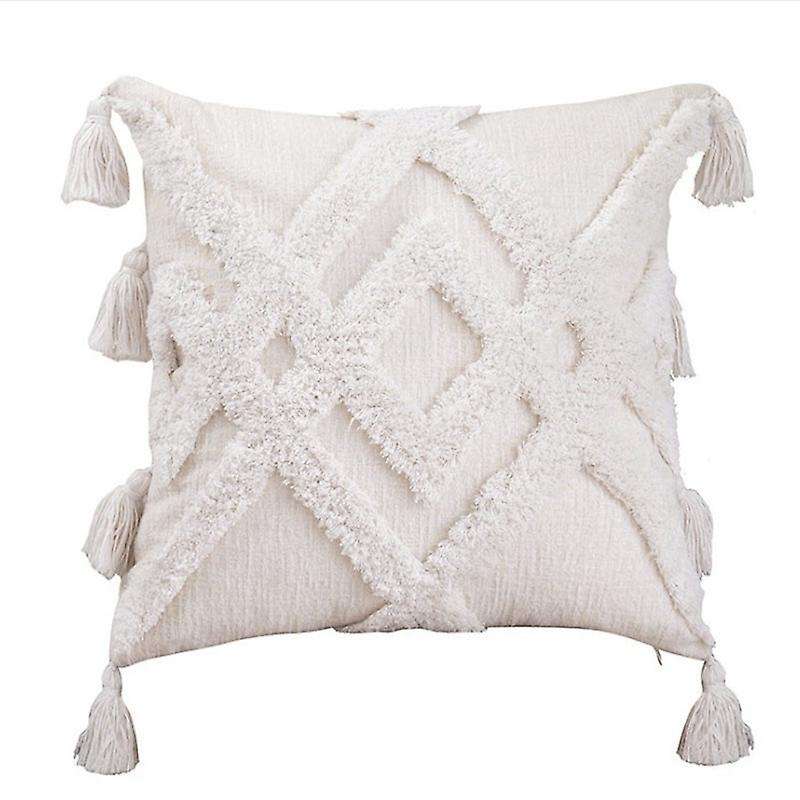 Tassels Cushion Cover 45x45cm Embroidery Pillow Cover Home Decor