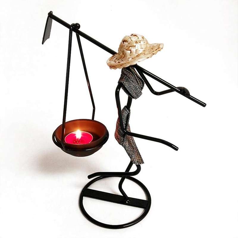 Candle Holder Home Decoration Accessories Humanoid Figurines Decor-b