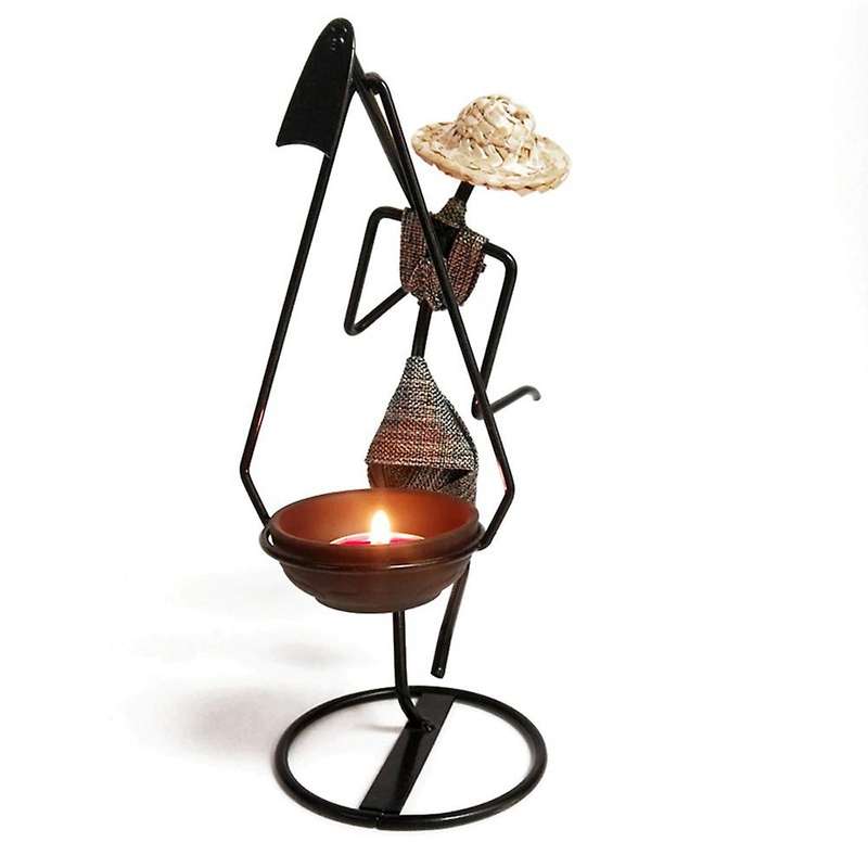 Candle Holder Home Decoration Accessories Humanoid Figurines Decor-b