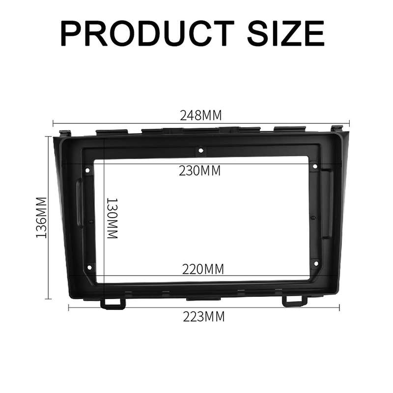 Car Radio Fascia for Honda Crv 08-11 9inch Stereo Panel Dashboard Kit