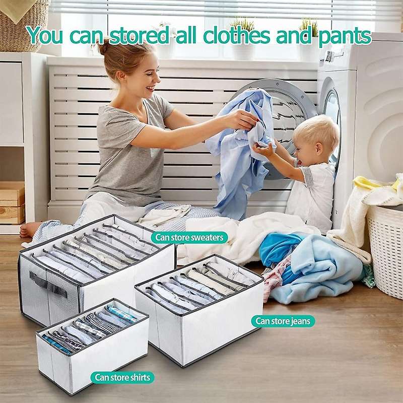 Wardrobe Clothes Organizer 3pcs Thickened for Storing T-shirts Jeans