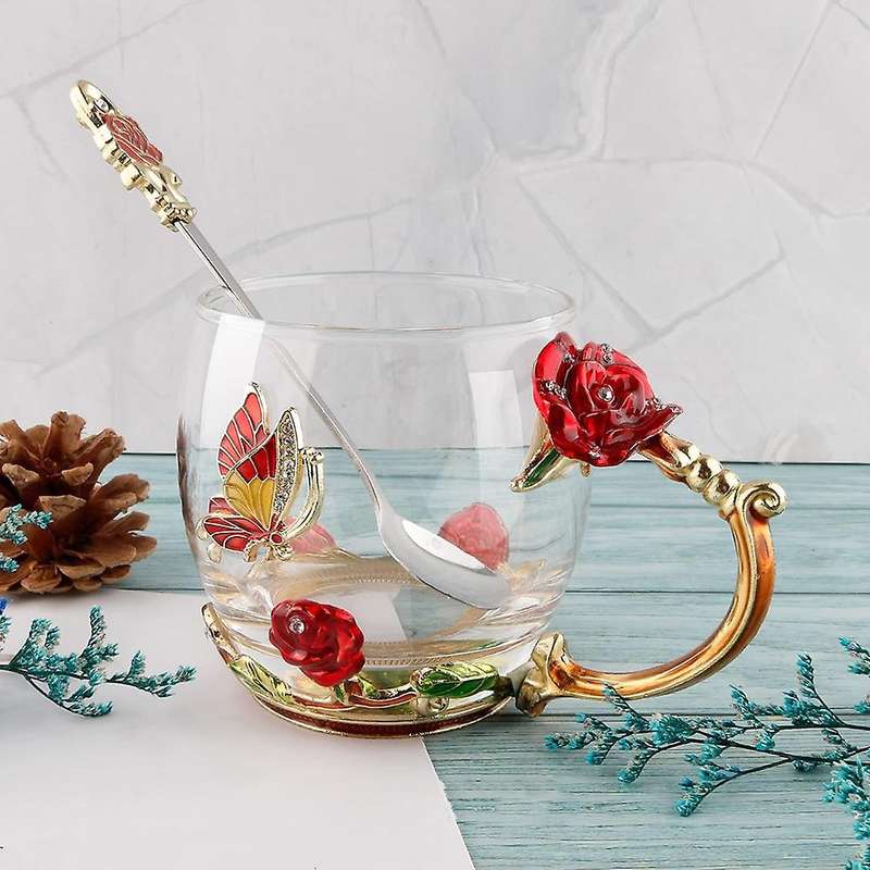 European Style Enamel Cup Creative with Handle Cup Coffee Cup