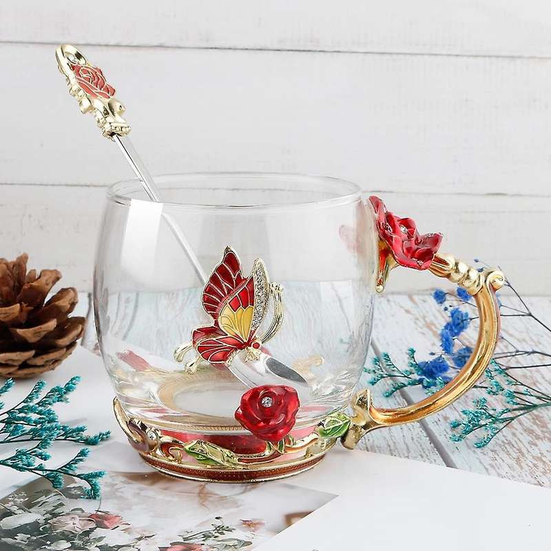 European Style Enamel Cup Creative with Handle Cup Coffee Cup