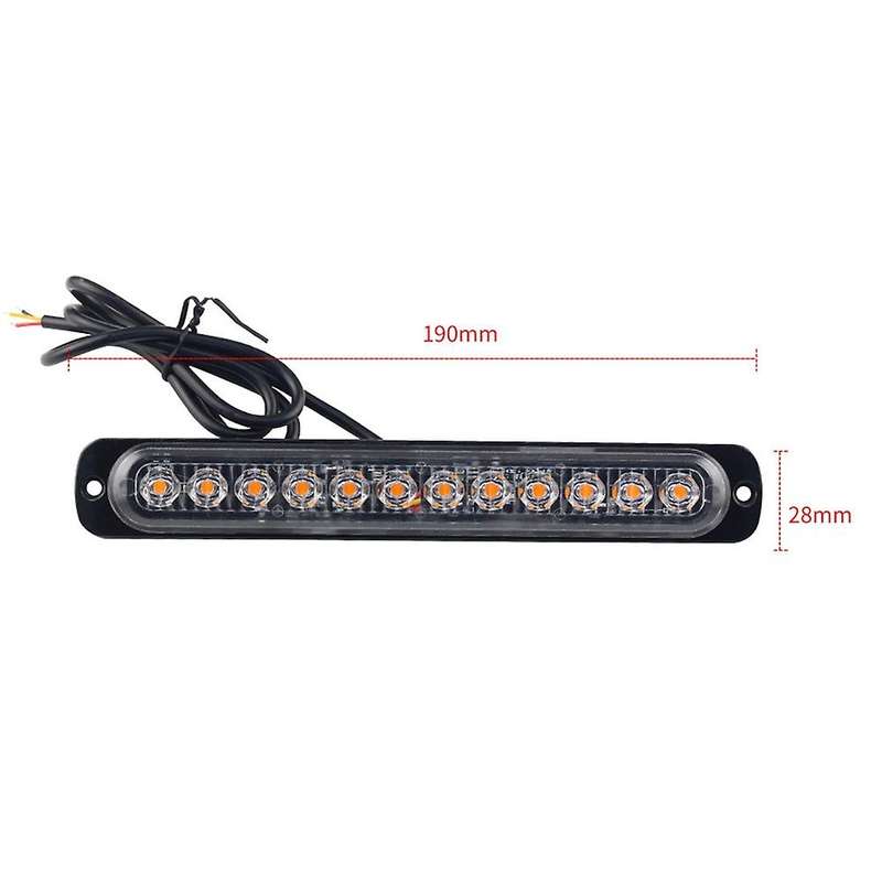 4pcs 12 Led Strobe Emergency Flashing Light 12v 24v Stroboscopes Drl
