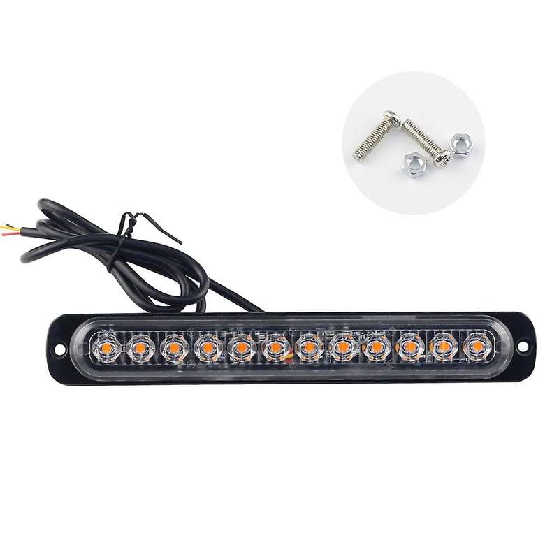 4pcs 12 Led Strobe Emergency Flashing Light 12v 24v Stroboscopes Drl