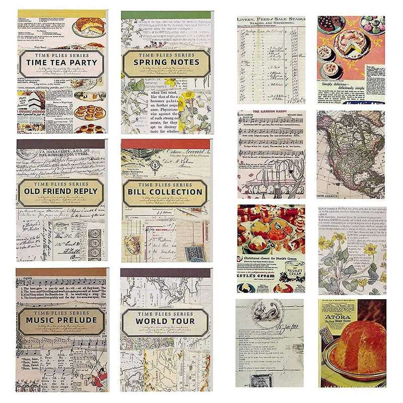 360 Sheets Vintage Scrapbook Paper Diy Journaling Decorative Paper