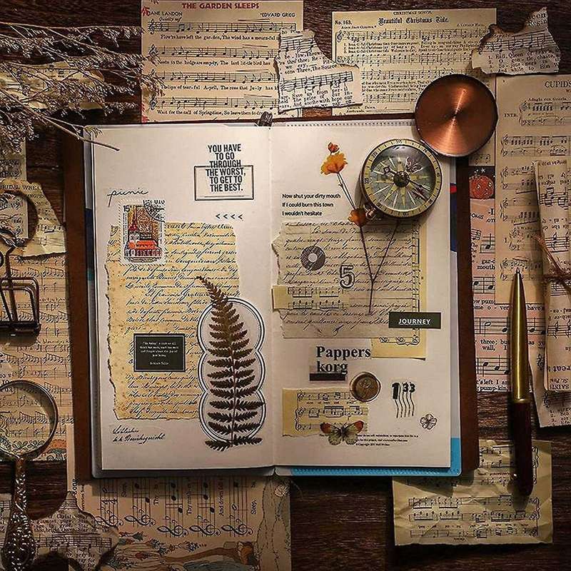 360 Sheets Vintage Scrapbook Paper Diy Journaling Decorative Paper