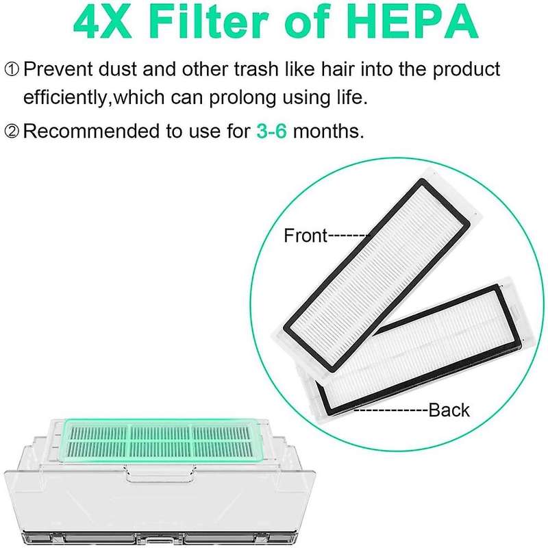 Hepa Filter Main Side Brush for Xiaomi Roborock S50 S51 S5max Parts