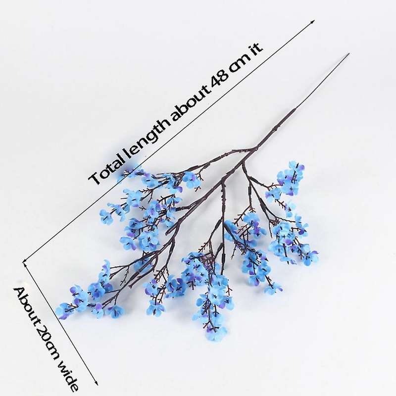 16 Pcs Artificial Flowers Real Touch Gypsophila Faux Flowers(blue)