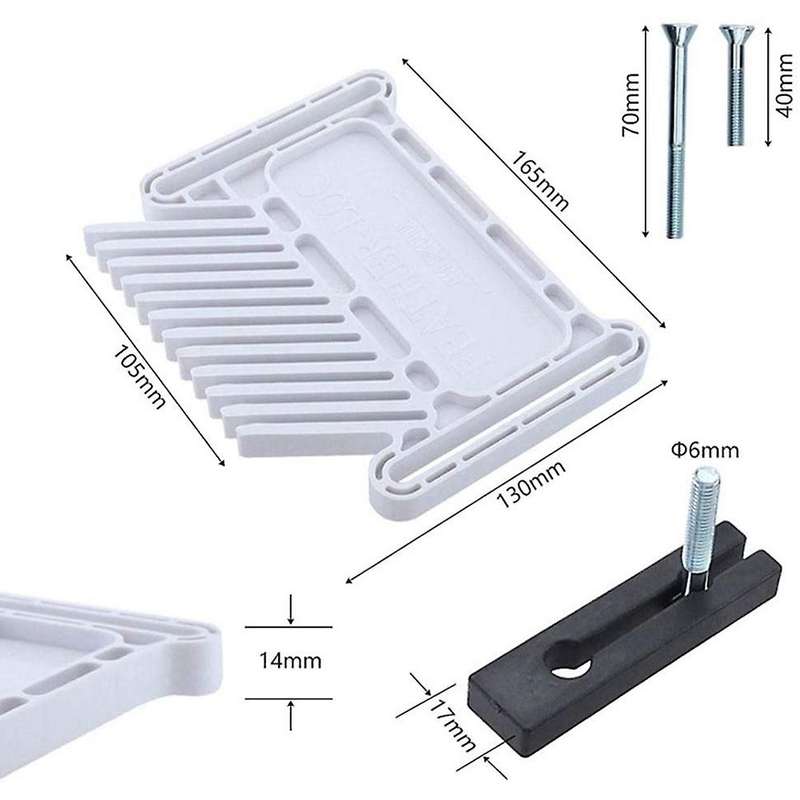 2pcs Feather Board for Table Saws, Router Tables & Band Saw, -white
