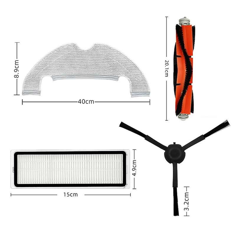 Main Brush Hepa Filter Side Brush for Dreame Bot Z10 Pro L10 Plus
