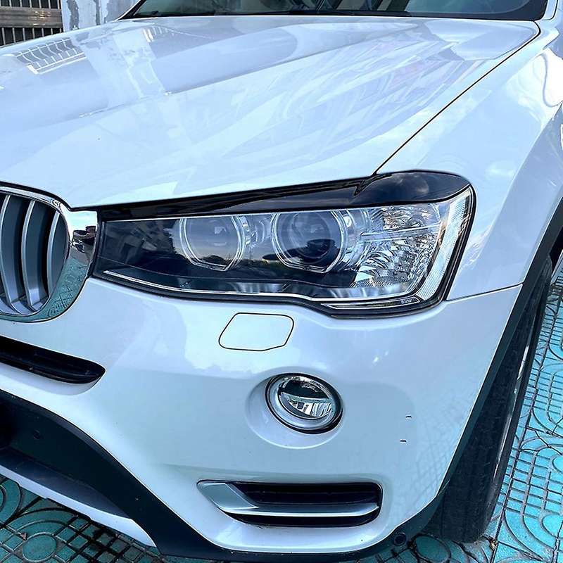 Glossy Black Headlights Eyelids Cover For-bmw X3 F25 X4 F26 2014-2017
