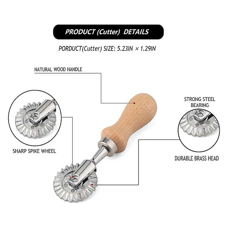 5pcs Ravioli Stamp Maker Cutter Set, for Dumplings,lasagna and Pies