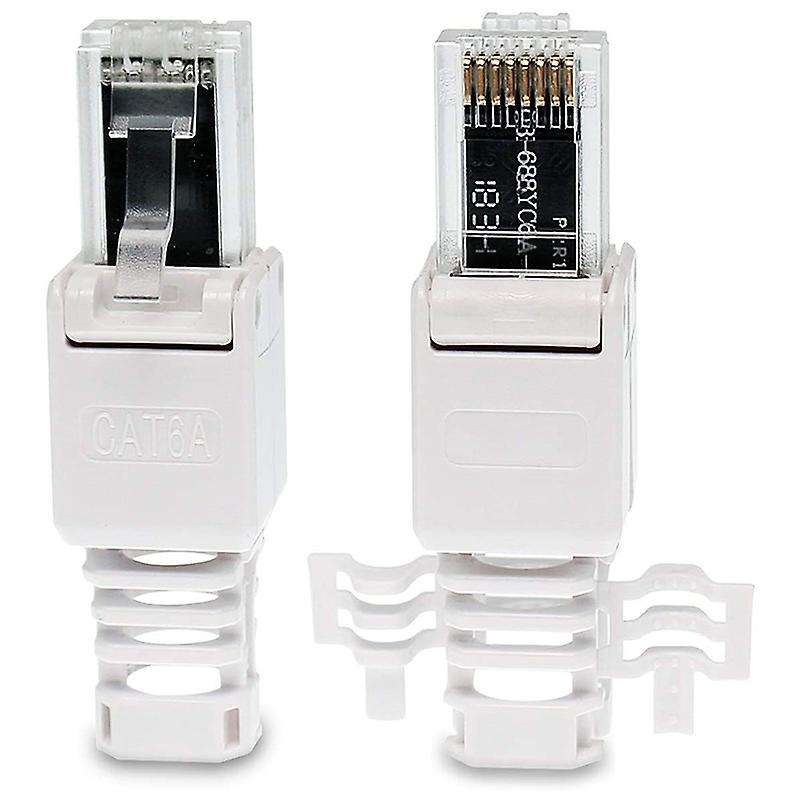 16 Pieces Network Connectors, Tool-free Cat6a Rj45 Lan Utp Cable