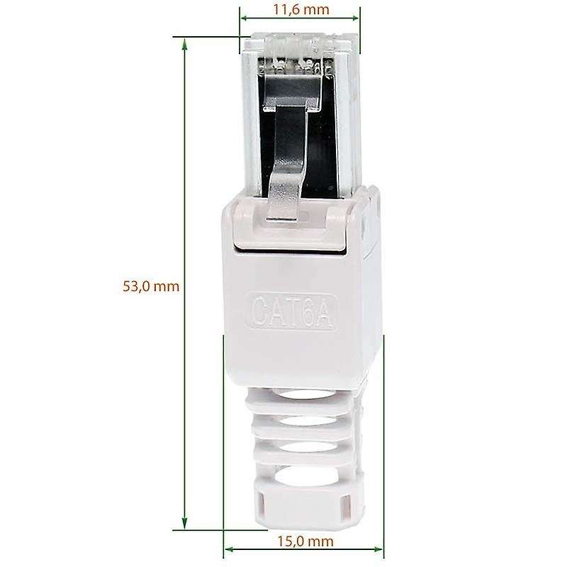 16 Pieces Network Connectors, Tool-free Cat6a Rj45 Lan Utp Cable