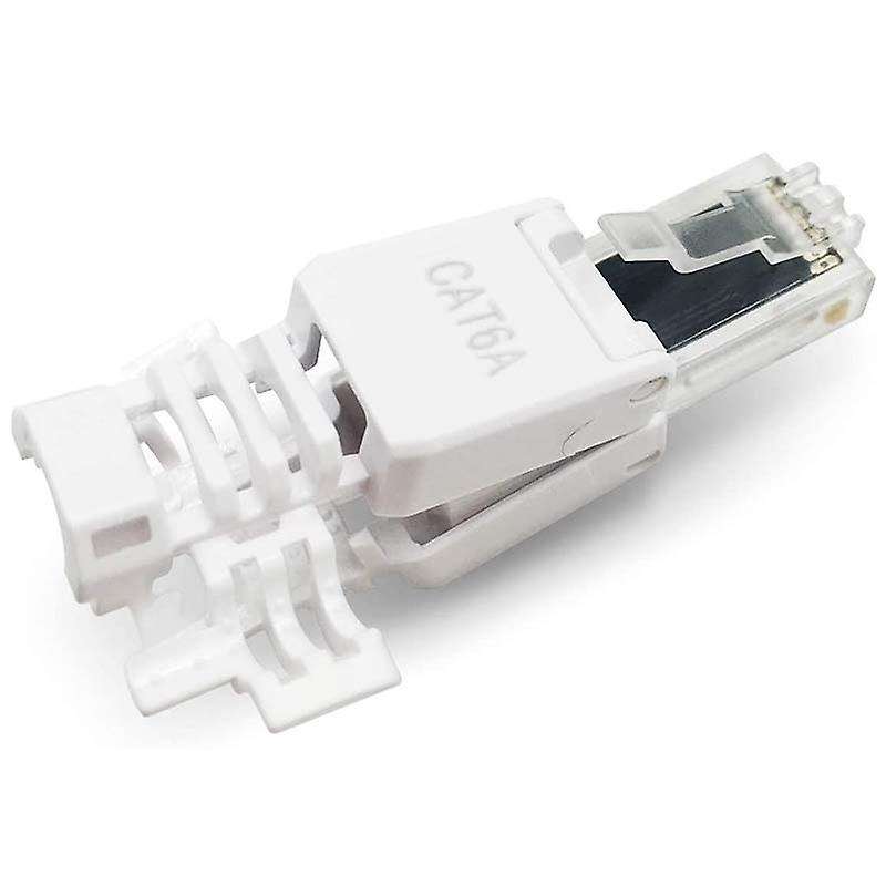 16 Pieces Network Connectors, Tool-free Cat6a Rj45 Lan Utp Cable