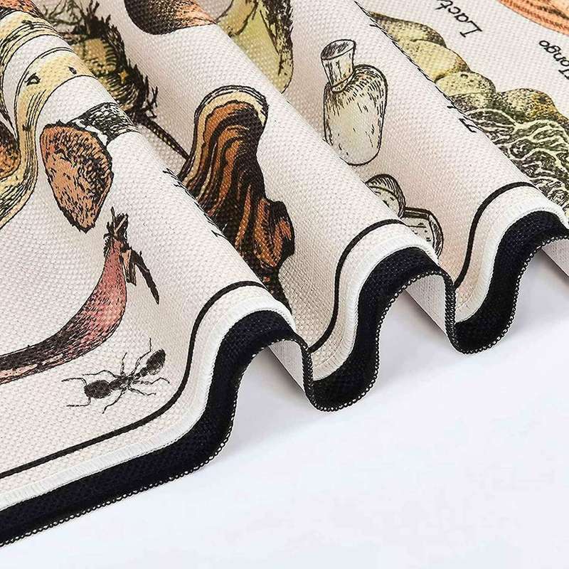 2pcs Mushroom Tapestry Black & White Background Tapestry