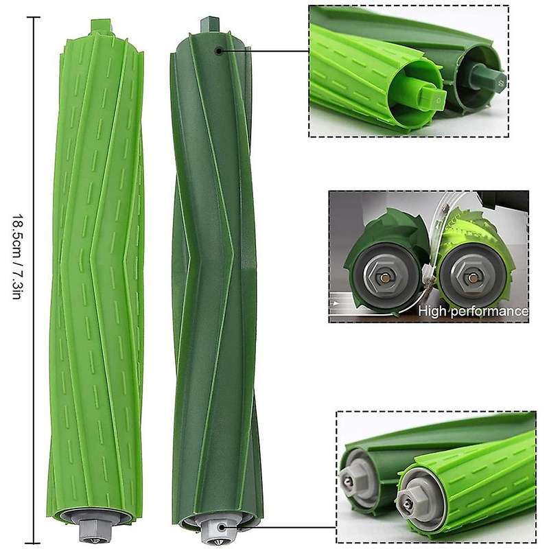 Replacement Rubber Brushes Side Brushes Filters for Irobot Roomba