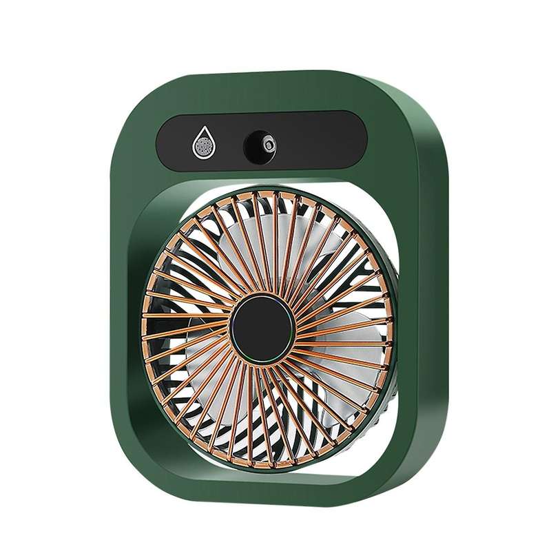 Desktop Water Spray Mist Cooling Fan Usb Chargeable 1200mah Fan Green