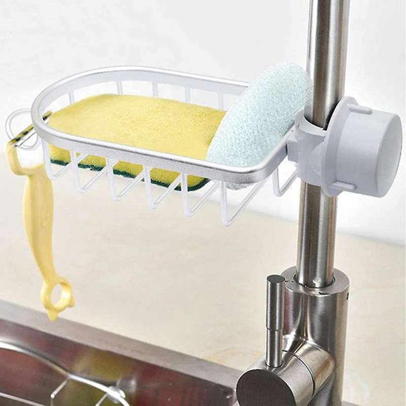 2pcs Aluminum Shower Storage Basket for Kitchen Bathroom Single A