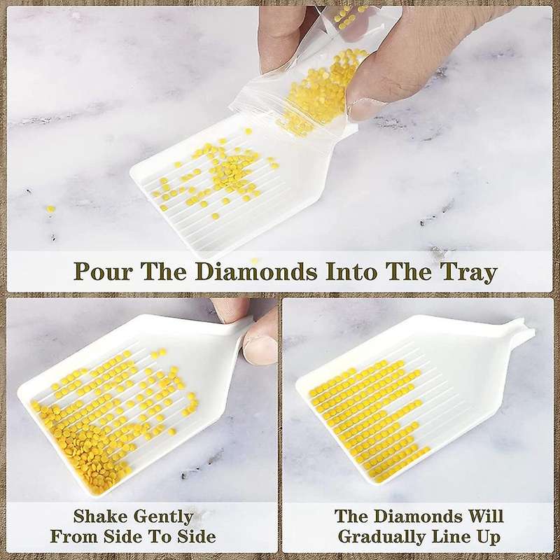 150pcs Plastic Beaded Sorting Diamond Tray for Diy Nail Cross Stitch