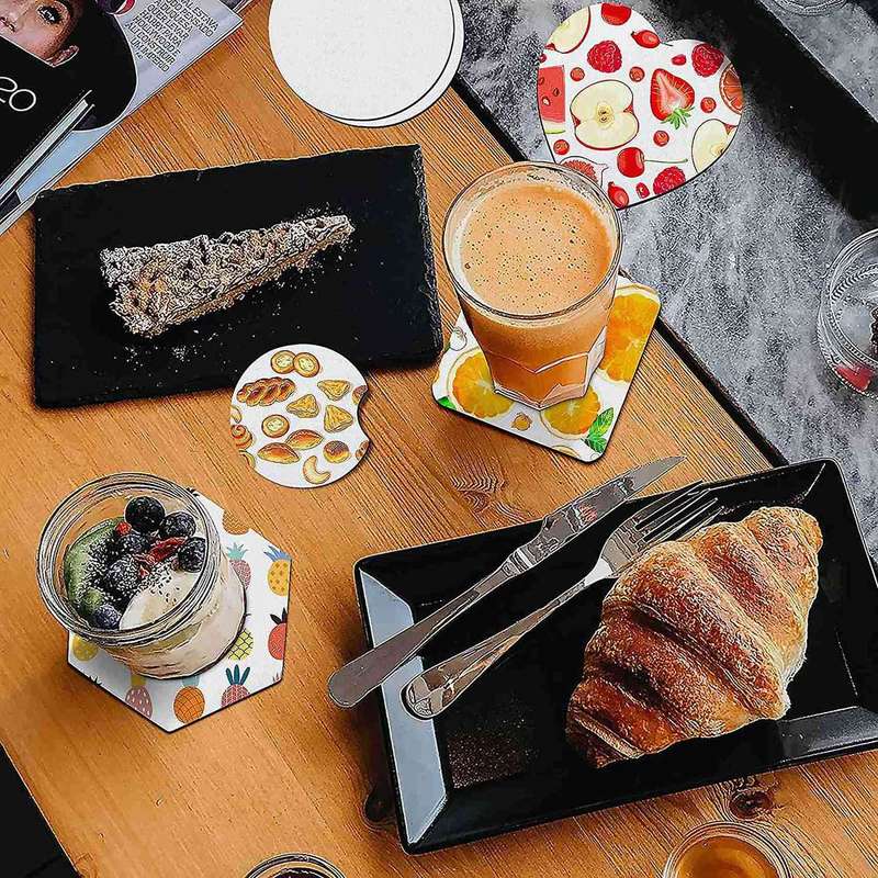 40pcs Sublimation Coasters Blank Heat Transfer Cup Coaster Diy Craft