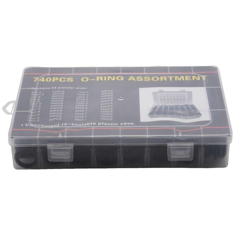 740pcs Nitrile Rubber O Ring Set with Hook Tools Sealing O-ring Kit