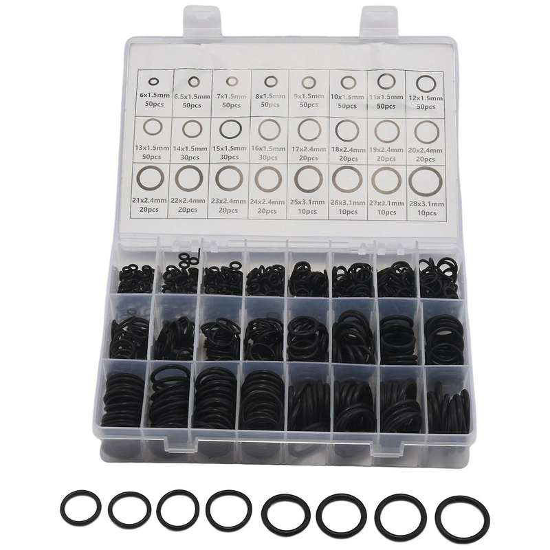 740pcs Nitrile Rubber O Ring Set with Hook Tools Sealing O-ring Kit