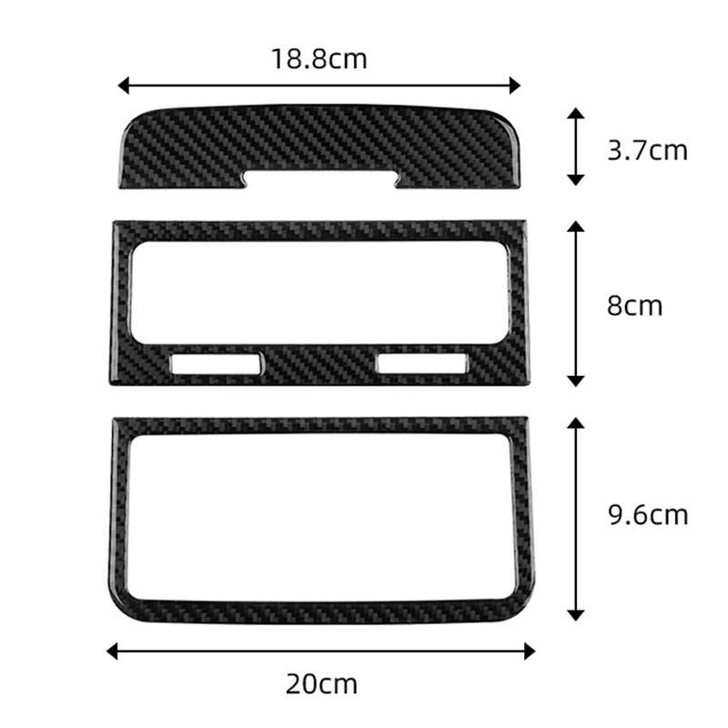 Rear 3pcs Rear Air Outlet Frame Cover Trim for Touareg 2011-2018