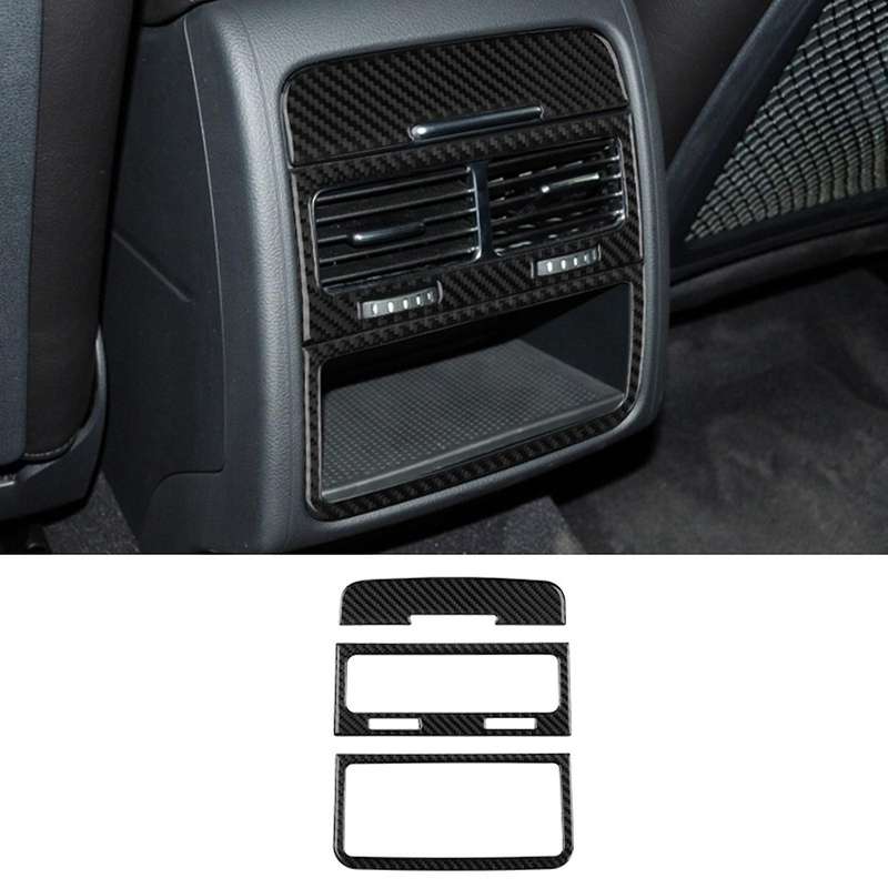 Rear 3pcs Rear Air Outlet Frame Cover Trim for Touareg 2011-2018