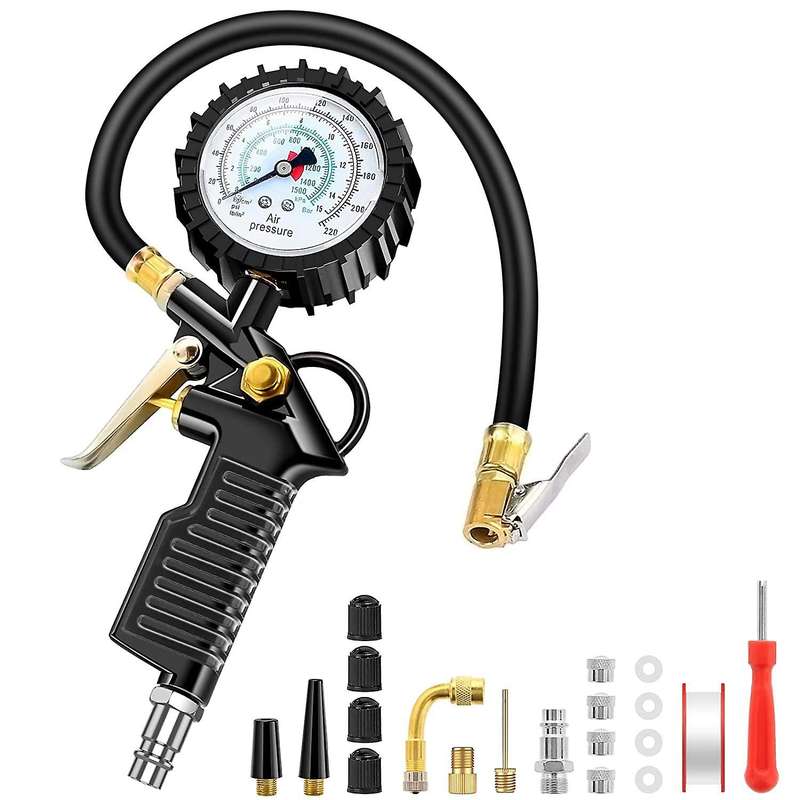 Car Tire Pressure Gauge 220 Psi Tire Inflator for Car Bike Truck