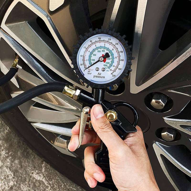 Car Tire Pressure Gauge 220 Psi Tire Inflator for Car Bike Truck