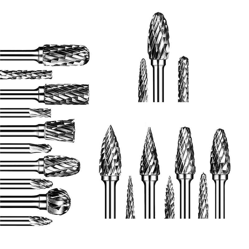 Double Cut Carbide Rotary Burr Set 20pcs Die Grinder Bits