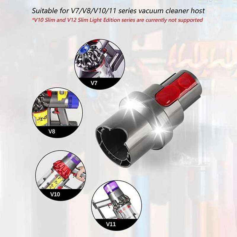 Led Lighting Adapter with Stiff Brush for Dyson V7v8v10v11 Brush Head