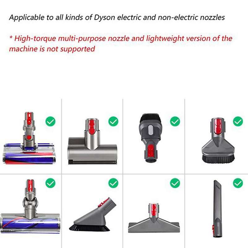 Led Lighting Adapter with Stiff Brush for Dyson V7v8v10v11 Brush Head