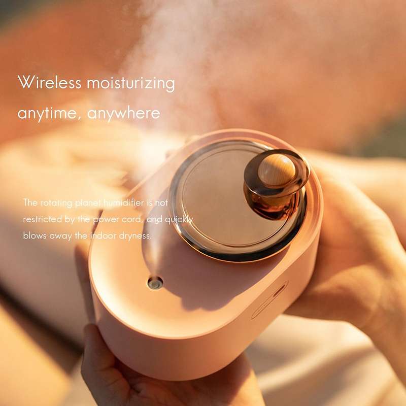 300ml Rotating Planet Humidifier Car Mute Humidification Usb Green