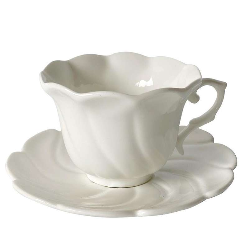 European Retro Ceramic Mug Coffee Cup Coffee Cup and Saucer Set B